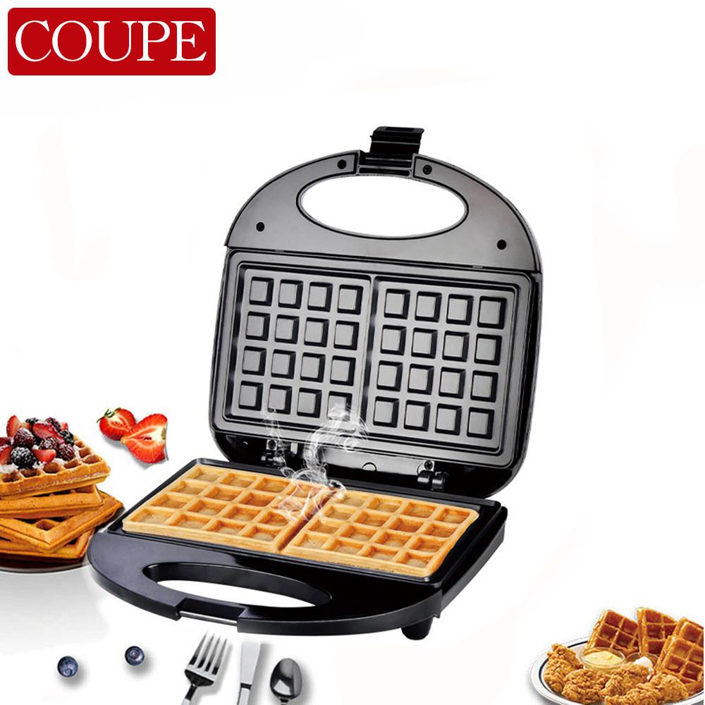 750W Double Sided Heating Electric Breakfast Machine Intelligent Temperature Control Waffle Maker Hot Press Bread Maker