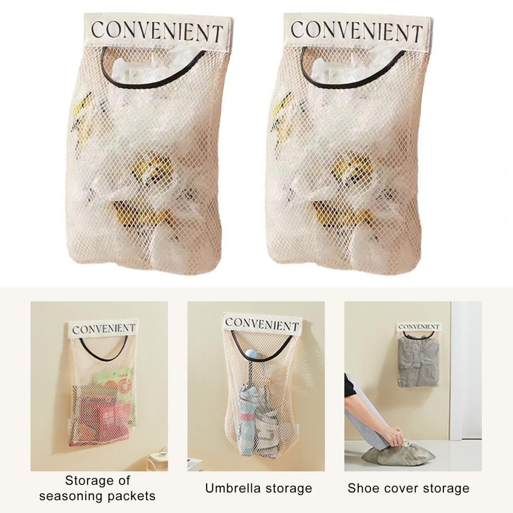 Hanging Trash Bag Holder Storage Bag Wall-mounted Plastic Bag Storage Holders Capacity Organizers for Grocery Bags Trash Bags
