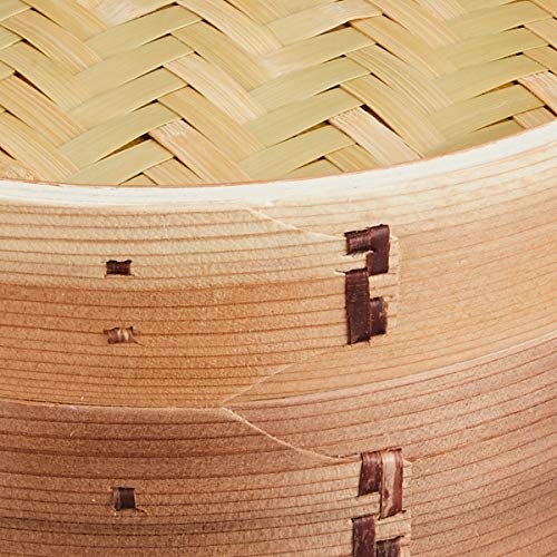 Pearl Metal Chinese Steamer, 24cm, Steamer for Vegetables, Shumai, and Xiaolongbao, Made with Natural Wood and Bamboo, Wanosato H-5715