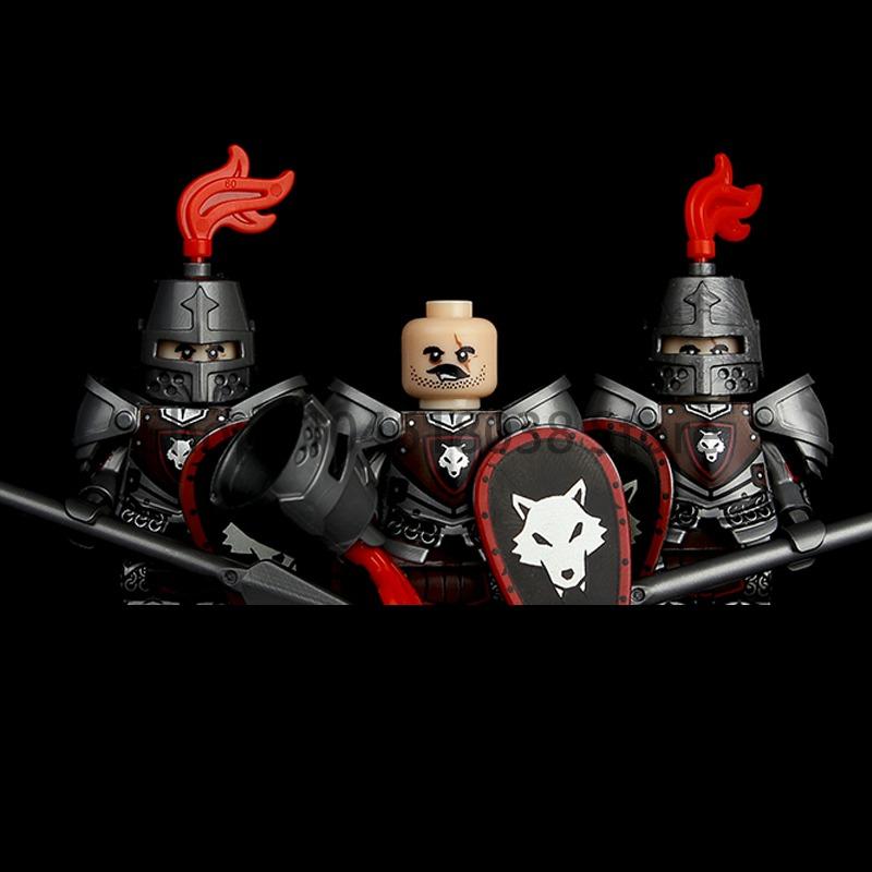 Medieval Military Noble Knights Building Blocks Figures Accessories Helmet Armor Shield Sword MOC Bricks Toys Friends Gifts