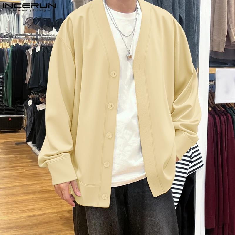INCERUN Oversized Men Batwing Sleeve Buttons Up Casual Kimono Cardigan Tops
