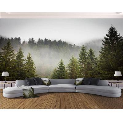 Moderne Wandmalereien 3d Fichtenwald Tapete Abnehmbare Wandaufkleber Für Wohnzimmer Schlafzimmer Wandbild