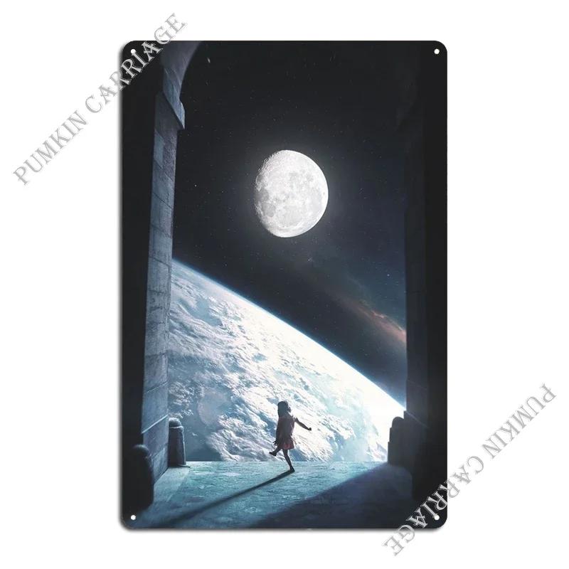Space Castle Metal Sign Poster Home Pub Designer Vintage Cinema Tin Sign Poster 20x30cm(7.8x11.8inch)