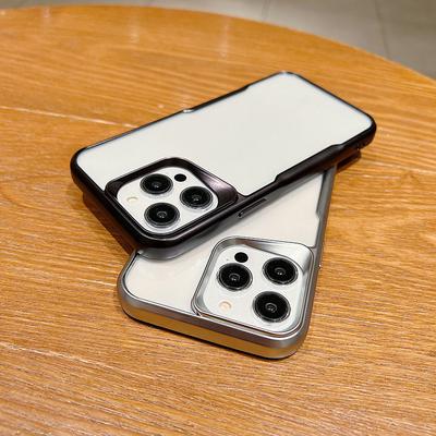Matte plattierte Lünette TPU-Telefonhülle für iPhone 15 Pro Max 14Plus 13 12 11 Pro XR XS 7 8Plus SE 2020 6s Fallschutzhülle