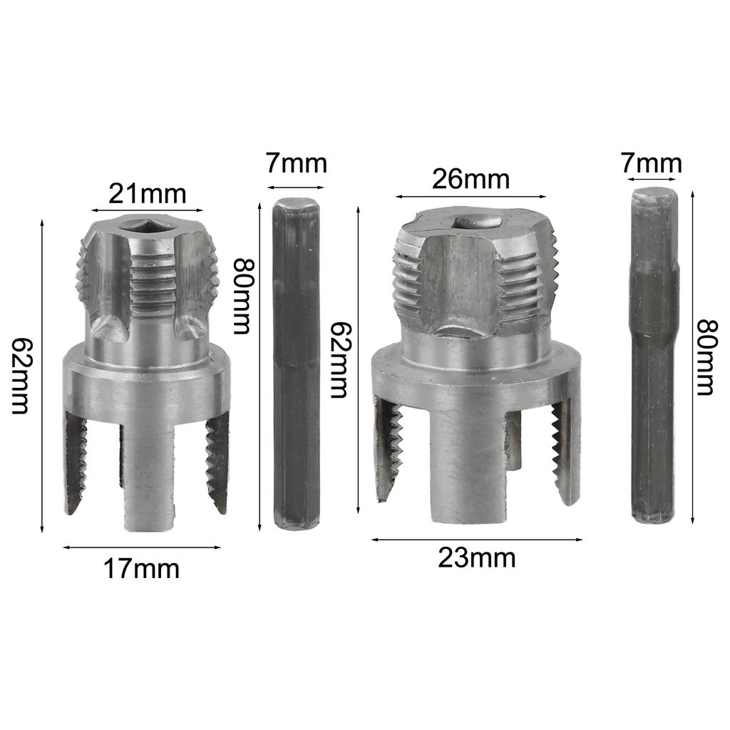 Dual Function Pipe Threading Tool 2 Pieces for Internal and External Threads Suitable for Multiple Pipe Materials