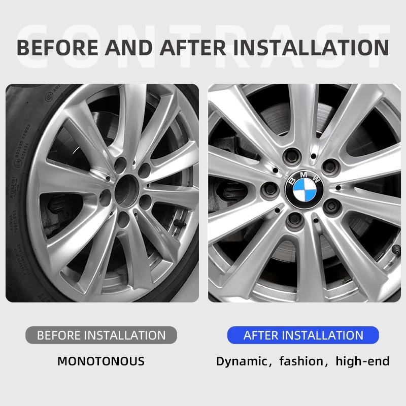 4 Stück 56 mm / 68 mm Auto Styling Radnabenkappe Nabenkappe Emblem Für BMW M F34 F32 E52 E53 E60 E90 E91 E92 E93 F01 F30 F20 X6