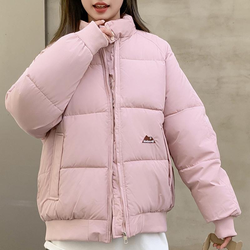 

Модные зимние куртки женские парки повседневные свободные толстые теплые женские пальто 2XL розовый