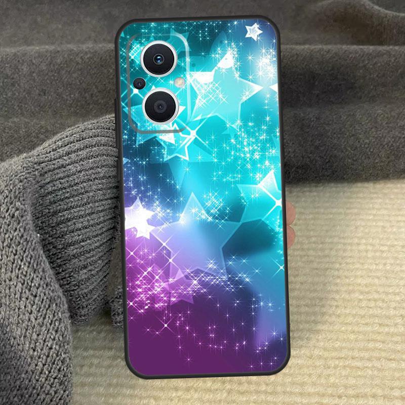 STARS HEARTS BLING GLITTER Cover For OPPO Reno 13F 12F 14F 11F 8T 7 8 10 11 12 13 14 Pro OPPO Find X5 X6 X8 X9 Pro Case