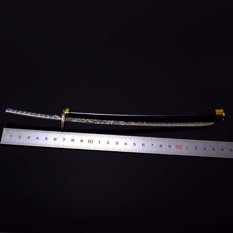 26cm Shadow of The Stars Sword Japanese Game Key Ring Weapon Miniature Katana Accessorie Key Ring Ornaments Presents Crafts Collector
