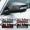 New Old Man Edition Metal Car Sticker Badges Old Man Logos Car Decals Motorcycle Decoration for Car Trunk Door Decoration Badges
