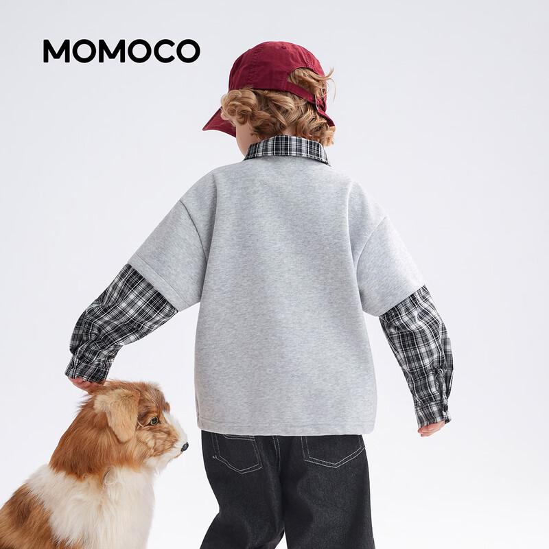 MOMOCO Boys' Trendy Faux Layered Sweatshirt