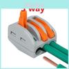 Versatile And Reliable 3 Way Reusable Spring Lever Terminal Block Electric Cable Connector Wire