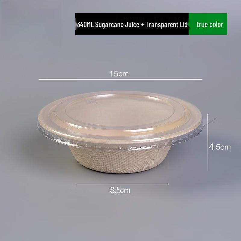 

Degradable Paper Bowl & Clear Lid Set