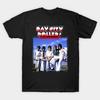 Men Black Print T-shirt Bay City Rollers Band No-Cut Transfer Paper Print Cotton Tshirt