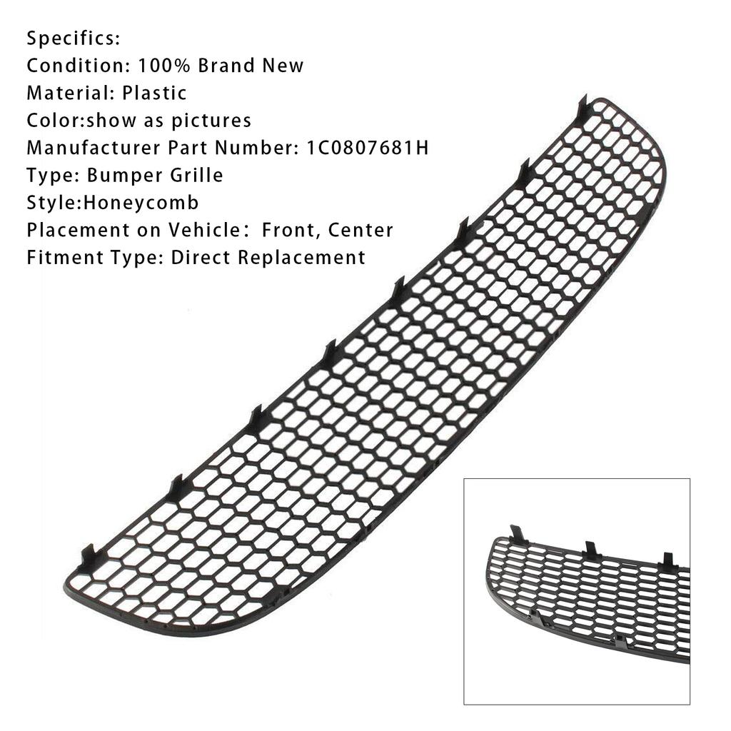 Front Lower Bumper Center Honeycombed Mesh Grille for VW Beetle 2006 2007 2008 2009 2010