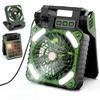 Portable Solar Fans 7800mAh LED Lantern Rechargeable Solar Powered Camping Fan 4 Speeds Powerful Wind 90° Folding Ventilador