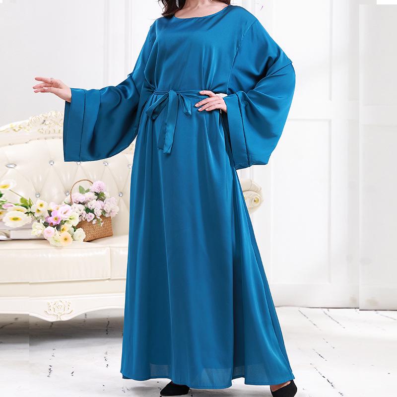 TikTok-Inspired Simple Casual Muslim Women's Robe Dress