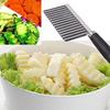 Stainless Steel Potato Chip Vegetable Crinkle Cutter Blade Slicer Wave Knife