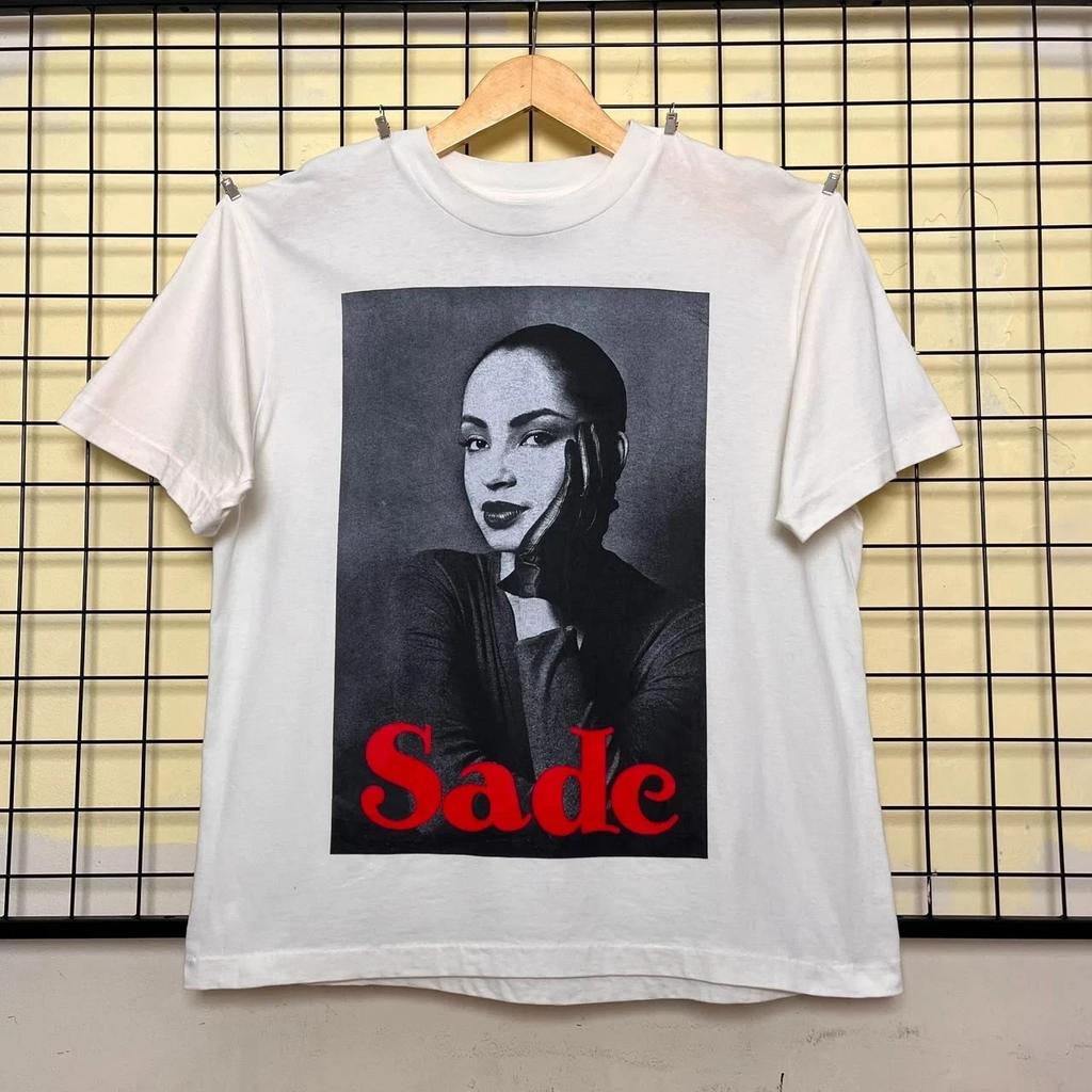 Sade Portrait Tee 90s Music T-Shirt Print funny Unisex Gifl All Size