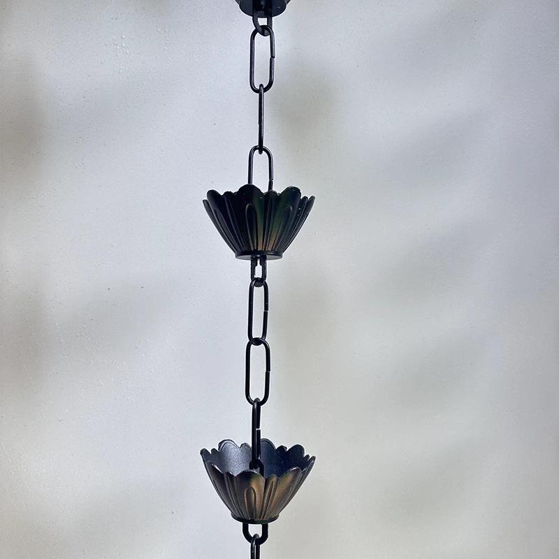 Aluminum Alloy Rain Chain for Courtyards and Villas - Decorative Western & Chinese Style Downspout Alternative