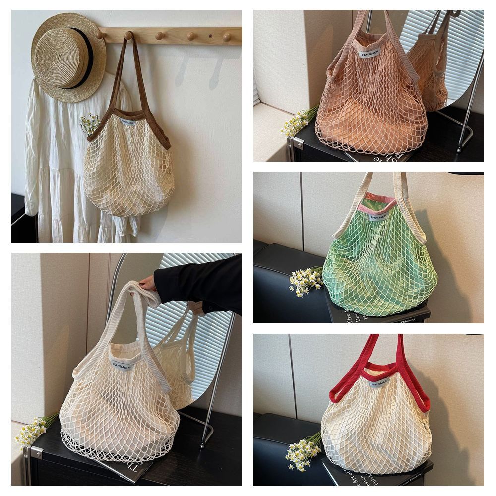 Korean Style Hollow Woven Shoulder Bag Large Capacity Summer Beach Tote Bags  Swimming