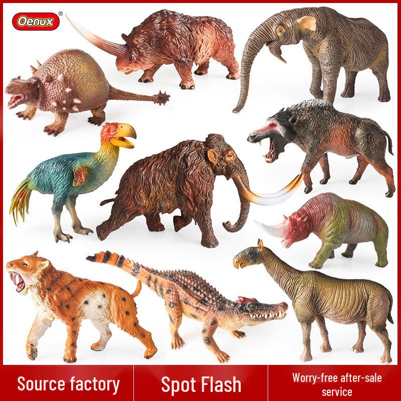 Animal Model Simulation Toy: Woolly Rhinoceros, Dunkleosteus, Deinotherium, Mammoth, Smilodon, Thunder Bird