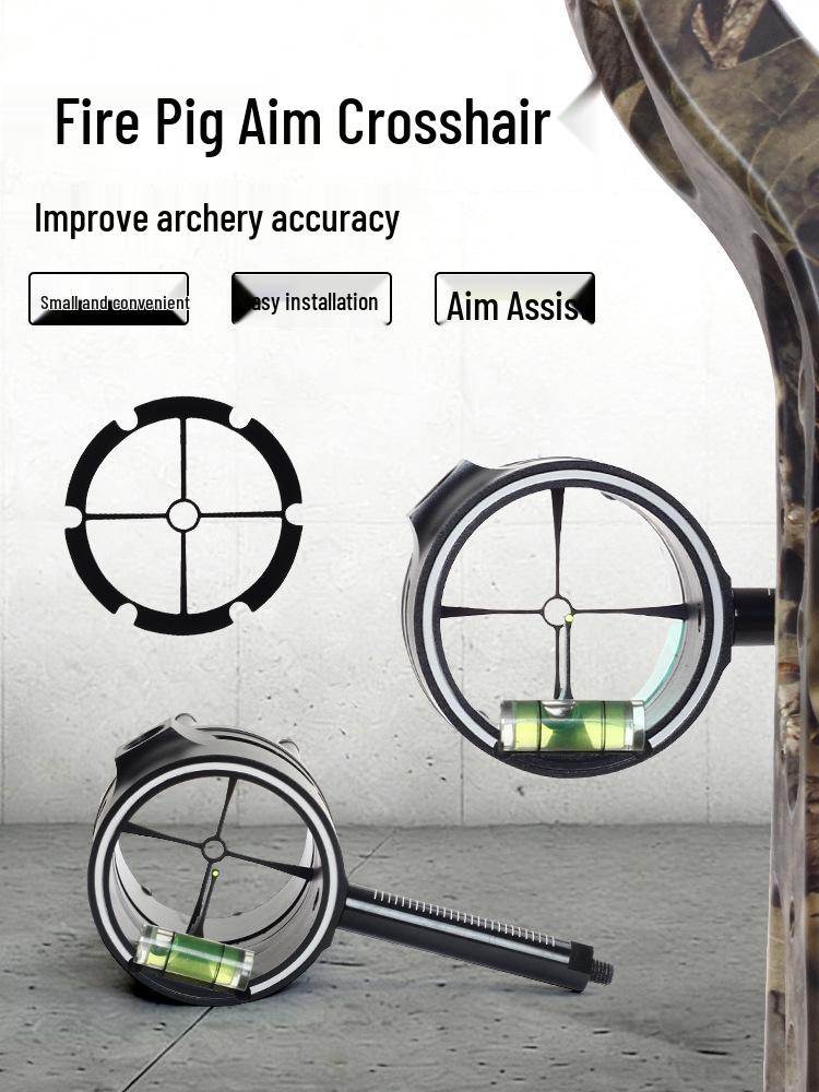 Tommy Fire Pig Compound Bow Sight - Enhance Your Archery Precision with Aux Aiming Crosshair.