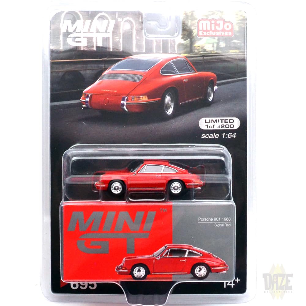 MINI GT Масштаб 164 MIJO EXCLUSIVE - PORSCHE 901 1963 (СИГНАЛЬНЫЙ КРАСНЫЙ) MiJo Эксклюзив Porsche 901 1963 (Красный сигнал)