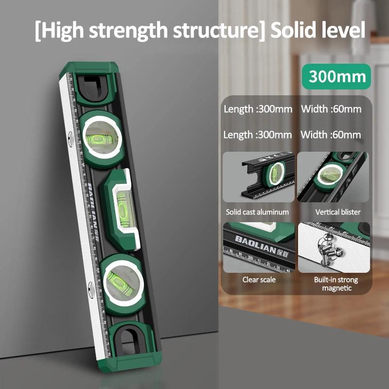 

300 мм/400 мм/500 мм портативный угломер транспортир инклинометр 3 пузырьковый уровень линейка цельный литой алюминиевый магнитный спиртовой уровень