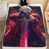 1PC Devil May Cry Print Flannel Blanket, High Quality All Seasons, Home Decor, Warmth and Comfort, Perfect for Christmas Gifts