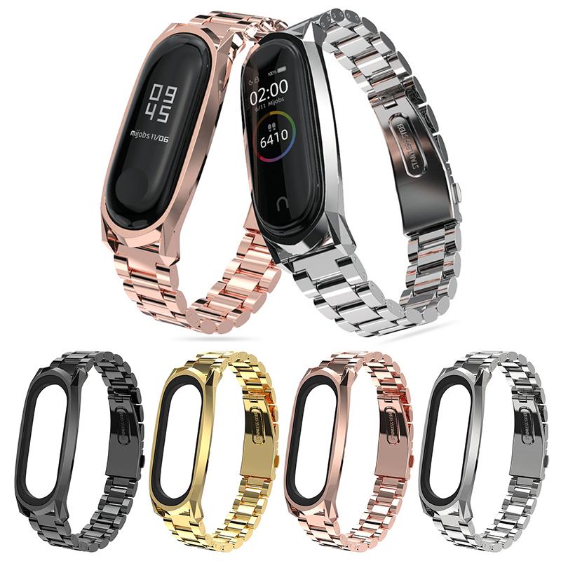

Malinaisi для Xiaomi Mi Band 5/4/3, браслет из нержавеющей стали, сменный ремешок