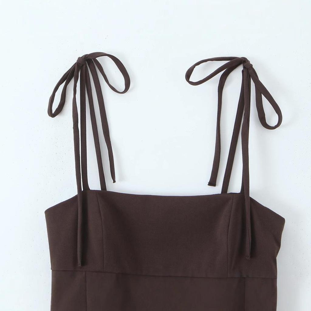 Spring 2025 Women's European & American Style Fashion Top with Bow Decoration