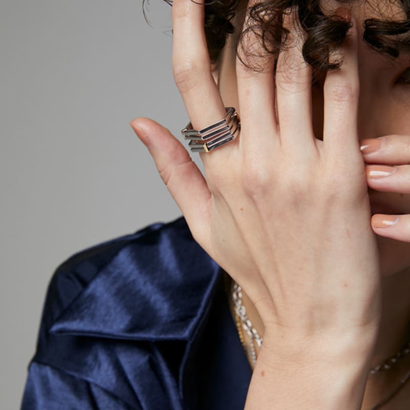 reve [Silver 925] a piece of cord ring