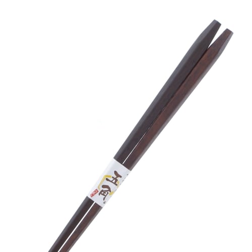 Ishida Japanese-made Pentagonal Lacquered Wooden Chopsticks (Natural Wood), Plain, 28cm