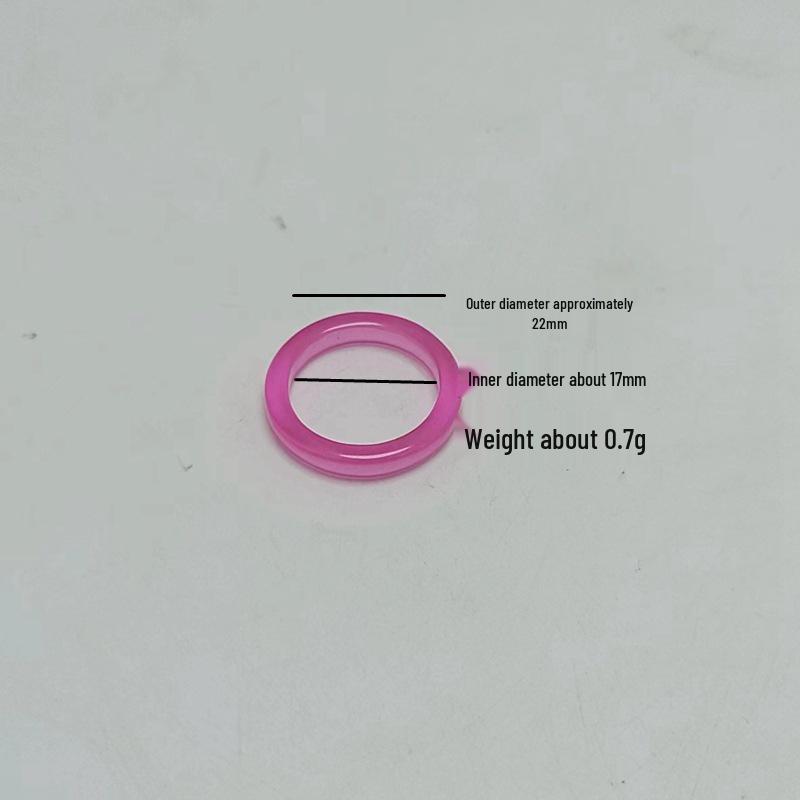 Sada prstenů z pryskyřice a acetátu v mixu barev, kulatý a čtvercový, pro ženy