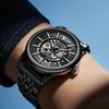 LOUIE JUELEN 43MM Men's Fully Automatic Mechanical Watch Stainless Steel Wristwatch Luxury Skeleton Luminous Montre Uhr 3BAR Waterproof Watch