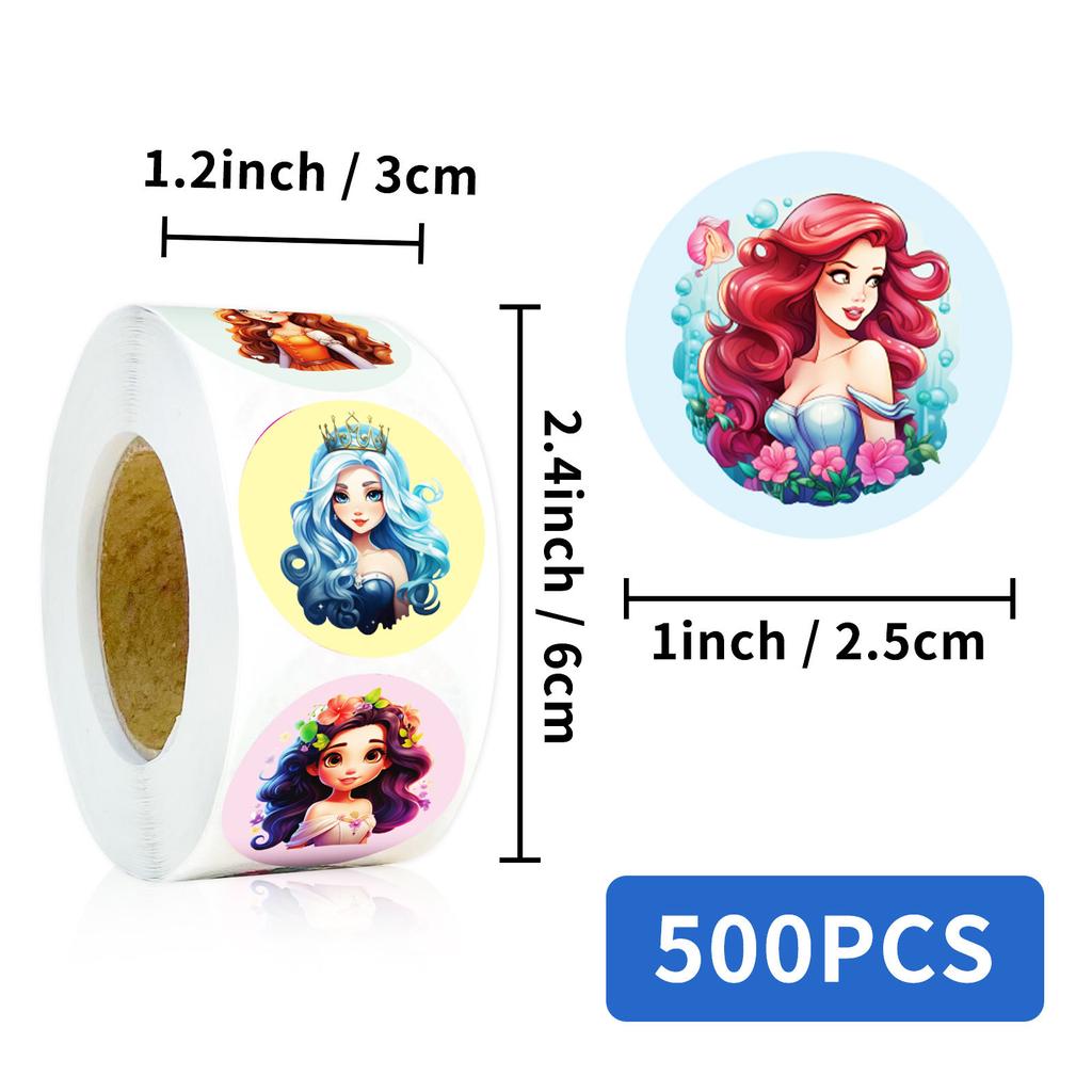 500pcs/roll Reward Stickers Cartoon Sealing Roll Stickers Hand Account Materials Decorative Envelopes Cute Sealing Stickers