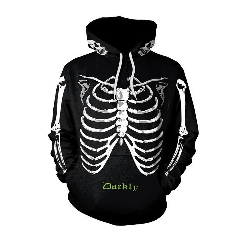 Halloween Graphic Hoodie Men 3D Printing Pumpkin Hooded Sweatshirt Street Oversized Long Sleeve Pullovers Women Y2k Tops Hoodies