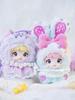 Nommi Plush Mascot Keychain Blind Box Fluffy Exterior Rigid Interior for Standing Includes 3 Rotating Perfect as a Bag Charm or Tabletop Decor 8 Types