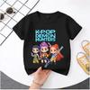 Kpop Demon Hunters Children's T Shirt Short Sleeve Saja Boys Kdis T-shirt Cute Kpop Demon Hunters Harajuku Tshirt for Boys Girls