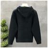 Mens Hollow Out Hooded Cardigan Loose Knit Sweater Casual Outerwear