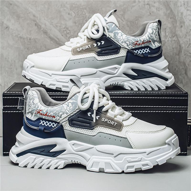 Fashion Running Male Sports Shoes Mesh Upper Low-Top High Quality Wide Simple On Sale Trend 2025 Price Lightweight Men's Casual Sneakers