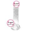 Long Love Transparent Realistic Dildo & Anal Plug for Women