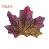 50Pcs Artificial Maple Leaf Realistic Cloth Autumn Leaves Indoor Outdoor Halloween Fall Harvest Thanksgiving Festival Wedding Party Decoration