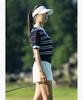 DESCENTE GOLF Women'S Striped Collar Pullover Dr32Wfkp72