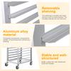 18 Tier Aluminum Bread Baking Speed Rack with Wheels Commercial Kitchen Bun Pan Sheet Pan Rack for Restaurant Cafeteria Pizzeria