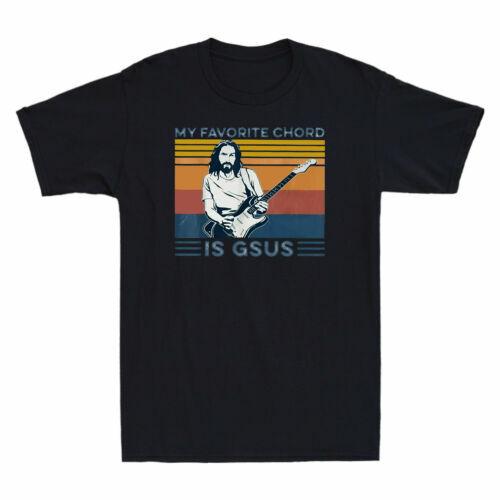 My Favorite Chord is Gsus Vintage Men T-shirt Jesus Electric Guitar Guitarist M