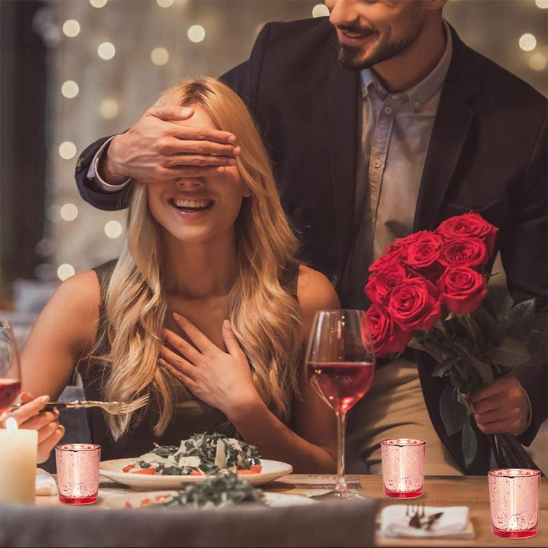 6/12ks Držák na čajovou svíčku Festival Malovaný Průsvitný Kelímek Vrtulník Párty Stolní Dekorace Domácí Podnos na svíčky Vytvoření atmosféry