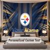 Individualizuotas pavadinimo teksto gobelenas Pittsburgh Steelers Personalizuotas poliesterio sieninis gobelenas miegamajam ir kambariui