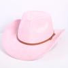 Popular European and American Classic Suede Western Cowboy Hat Men's and Women's Fashion LO Style Peach Heart Cowboy Hat